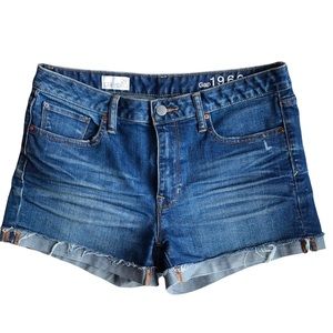 GAP Slim Maddie cut-offs jean shorts Bayside
